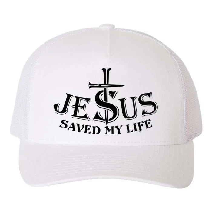 Jesus Saves My Life With Nails Yupoong Adult 5-Panel Trucker Hat