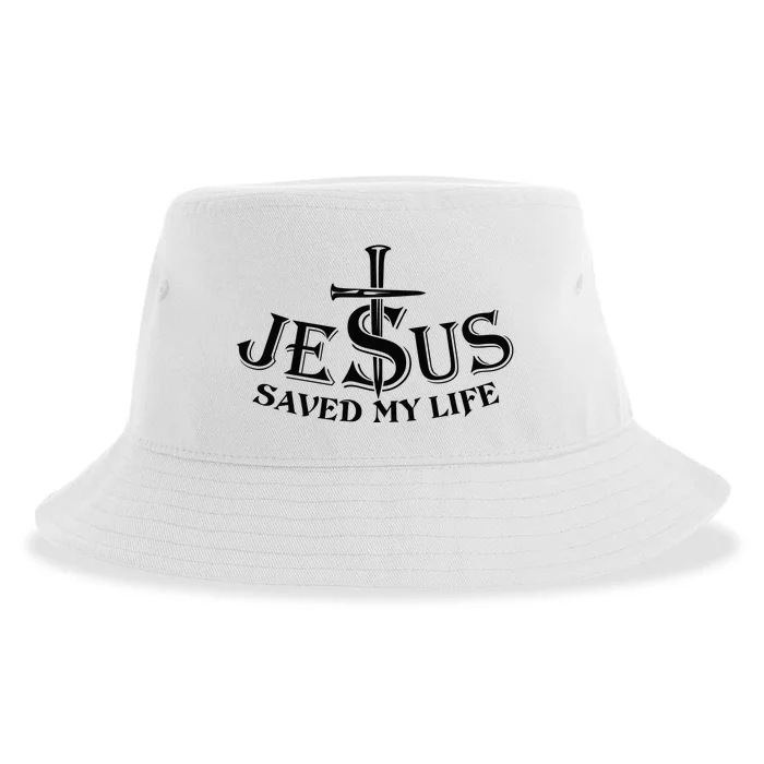 Jesus Saves My Life With Nails Sustainable Bucket Hat