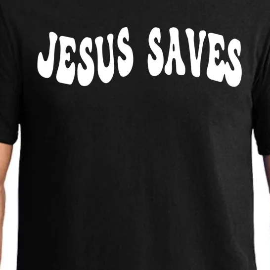 Jesus Saves Message of Salvation Christian Faith Religion Pajama Set