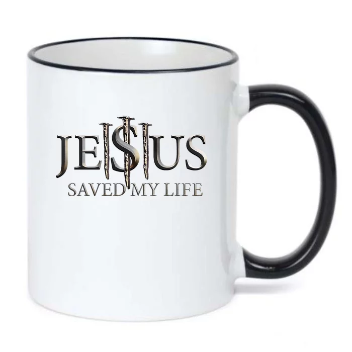 Jesus Saved My Life Christian Religious Believer Black Color Changing Mug