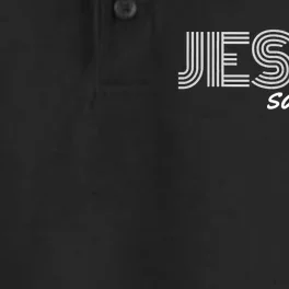 Jesus Saved Me Dry Zone Grid Performance Polo