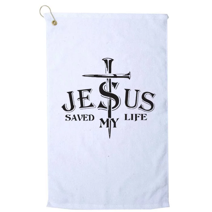 Jesus saved my life Jesus Christian Lover Platinum Collection Golf Towel