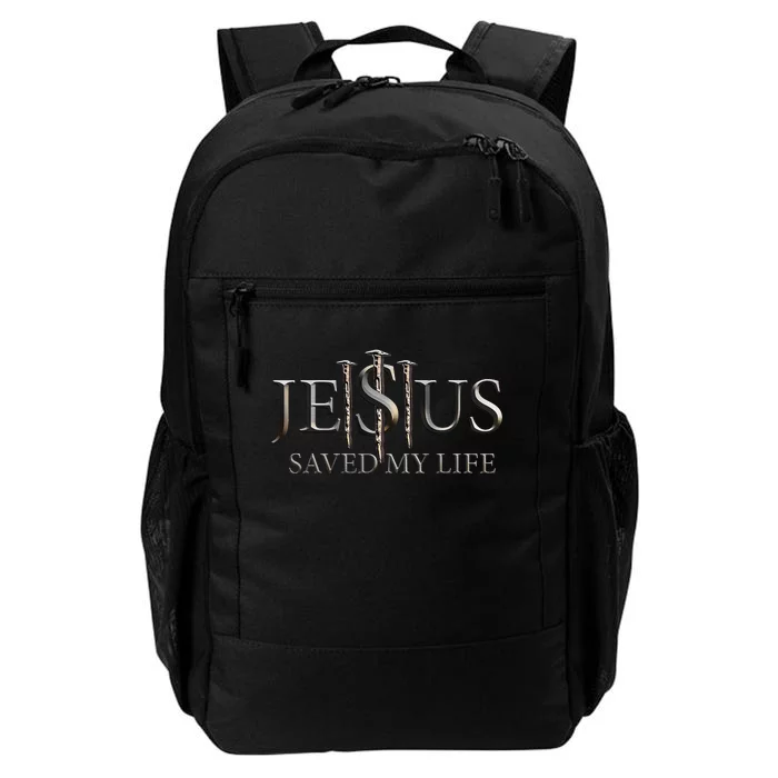 Jesus Saved My Life Christian Religious Believer Daily Commute Backpack