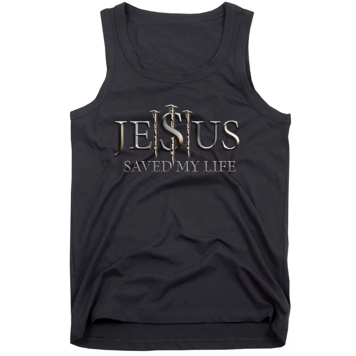 Jesus Saved My Life Christian Religious Believer Tank Top