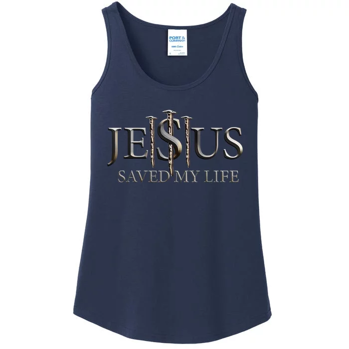 Jesus Saved My Life Christian Religious Believer WoMen Ladies Essential Tank