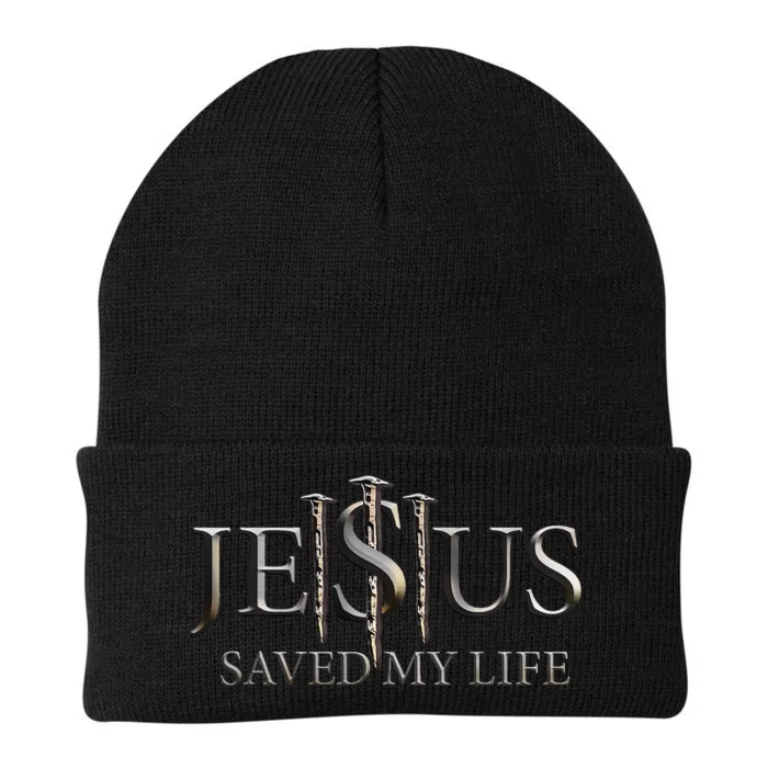 Jesus Saved My Life Christian Religious Believer Knit Cap Winter Beanie