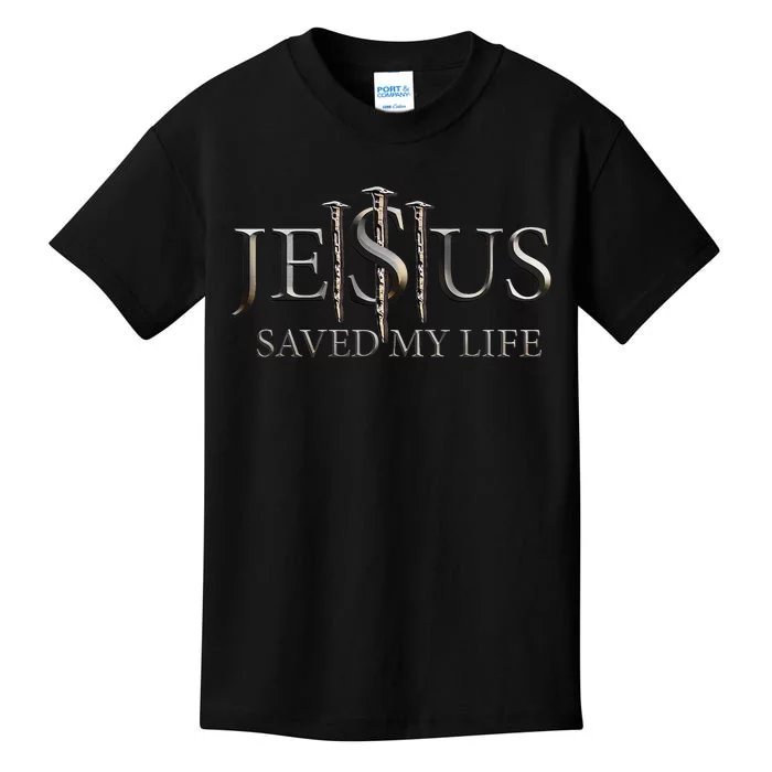 Jesus Saved My Life Christian Religious Believer Kids T-Shirt