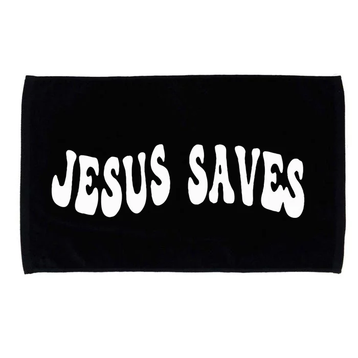 Jesus Saves Message Of Salvation Christian Faith Religion Microfiber Hand Towel