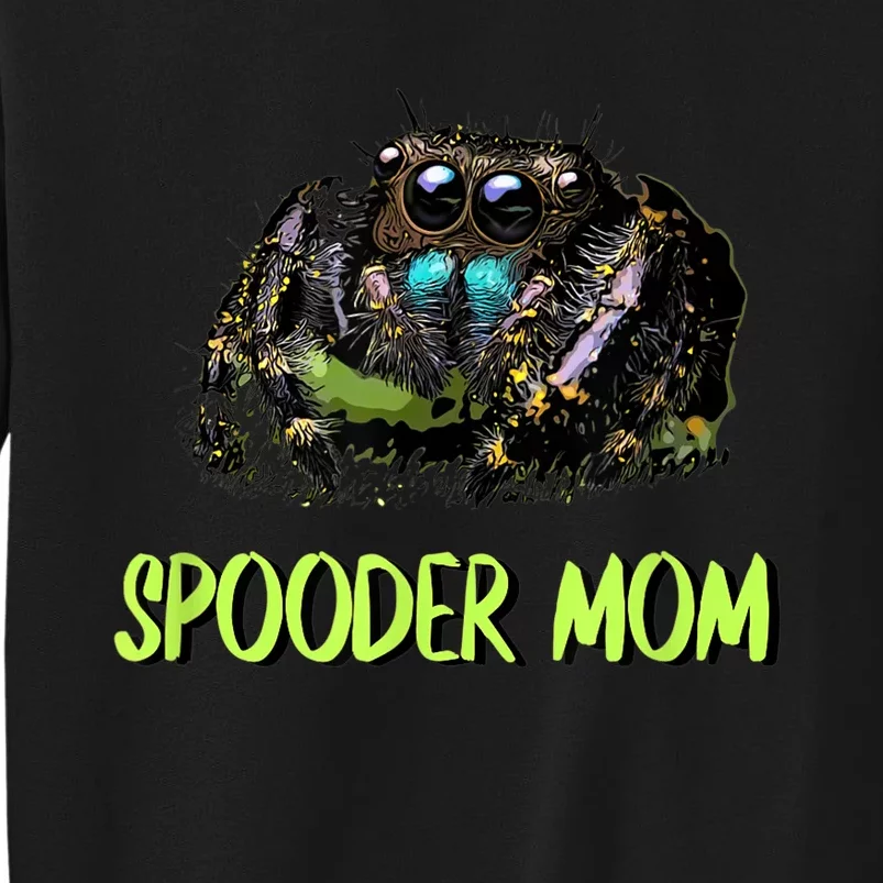 Jumping Spider Mom Spooder Mom Mothers Day Wo Pet Spider Tall Sweatshirt