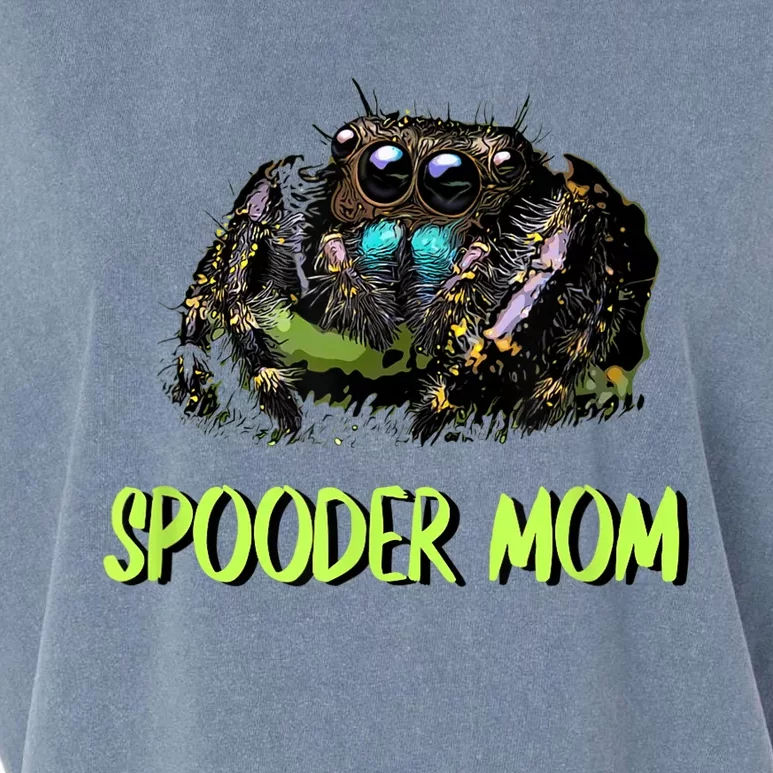 Jumping Spider Mom Spooder Mom Mothers Day Wo Pet Spider Garment-Dyed Women's Muscle Tee