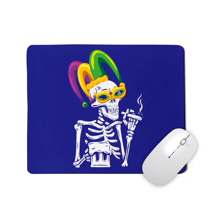 Jester Skeleton Masquerade Party Mardi Gras Bones Mask Cute Gift Mousepad