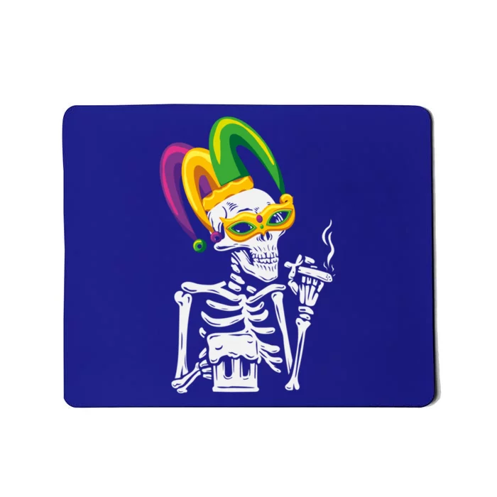 Jester Skeleton Masquerade Party Mardi Gras Bones Mask Cute Gift Mousepad