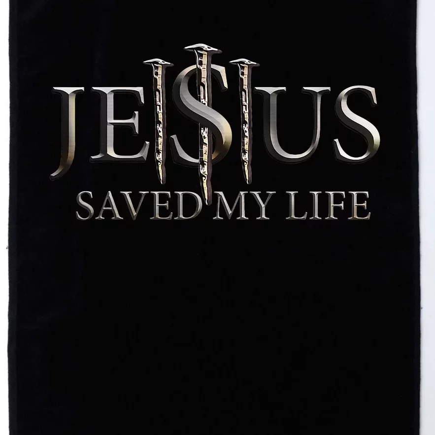 Jesus Saved My Life Christian Religious Believer Platinum Collection Golf Towel