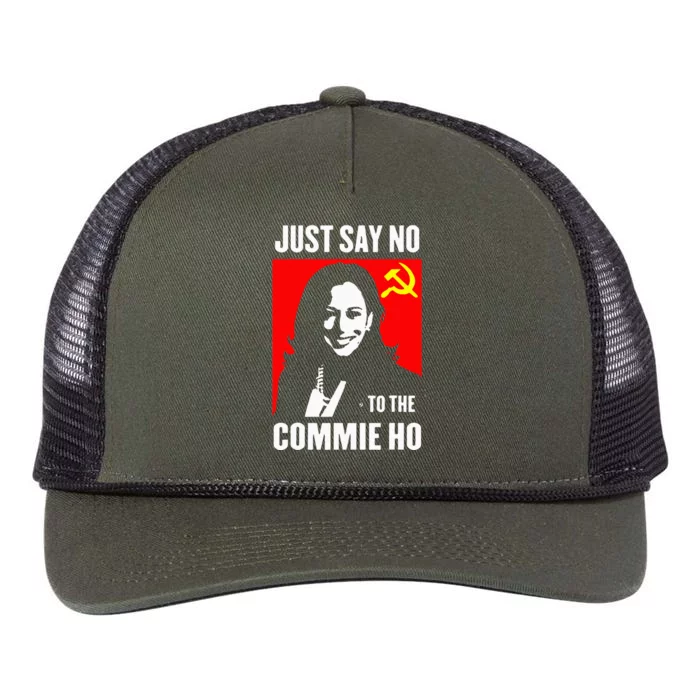 Just Say No To The Commie Ho Kamala Harris 2024 Retro Rope Trucker Hat Cap