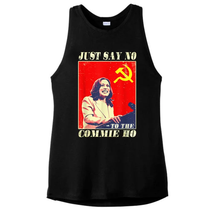 Just Say No To The Commie Ho Ladies Tri-Blend Wicking Tank