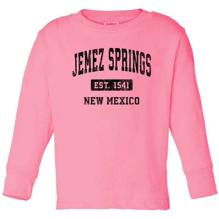 Jemez Springs New Mexico Nm Vintage Athletic Sports Toddler Long Sleeve Shirt