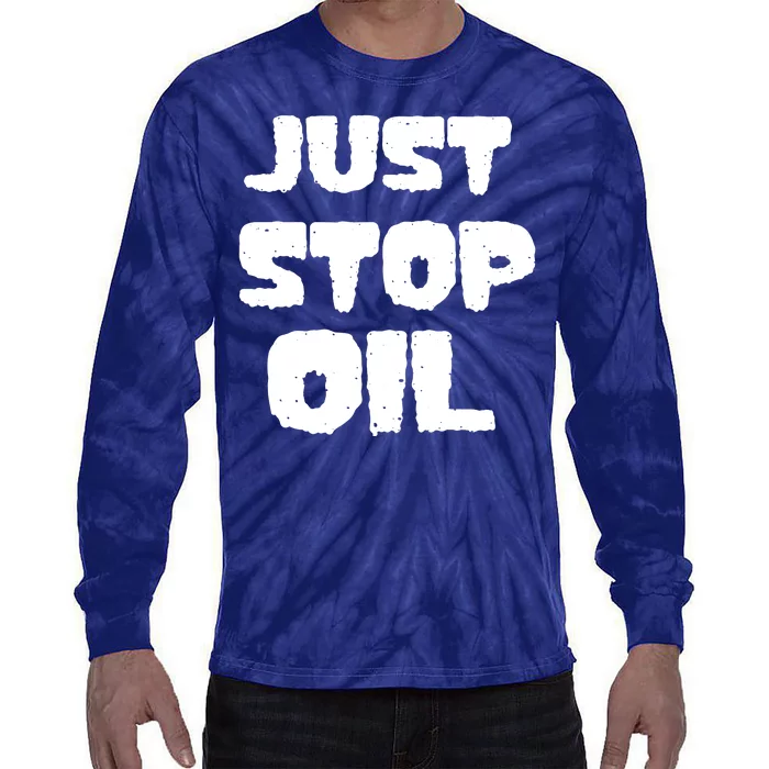 Just Stop Oil Tie-Dye Long Sleeve Shirt