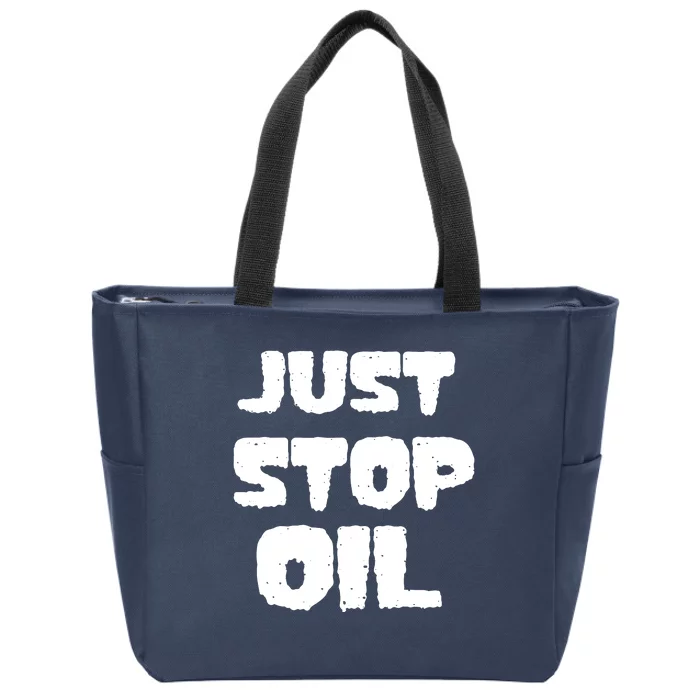 Just Stop Oil Zip Tote Bag