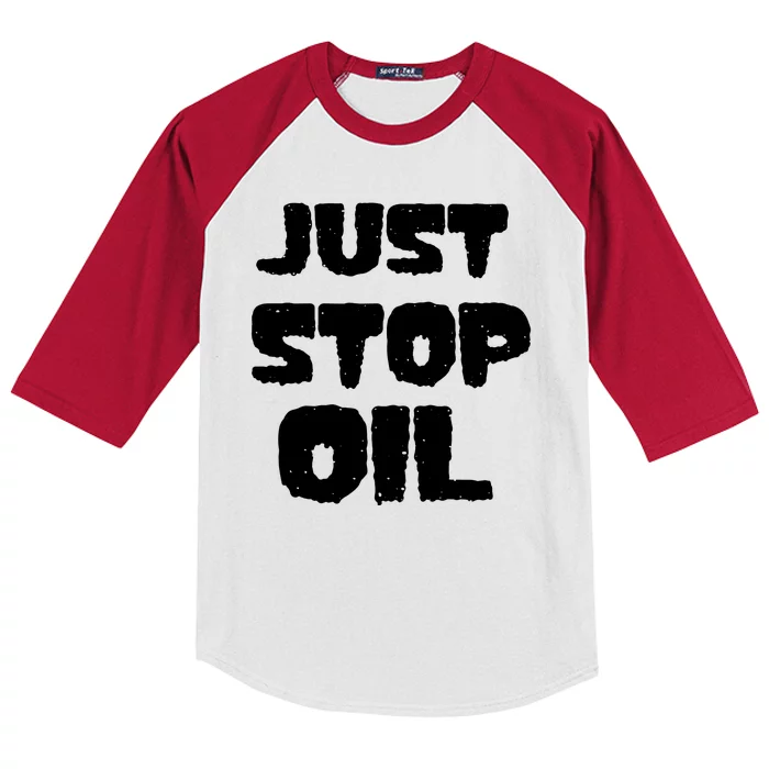 Just Stop Oil Kids Colorblock Raglan Jersey