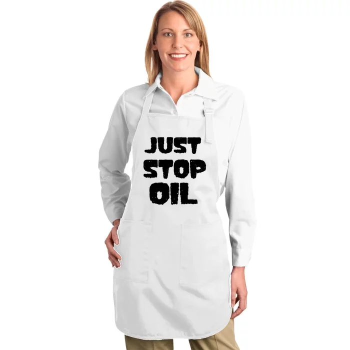 Just Stop Oil Full-Length Apron With Pocket