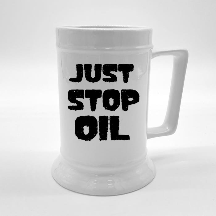 Just Stop Oil Front & Back Beer Stein