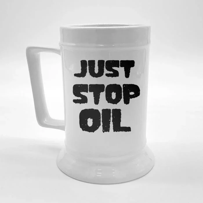 Just Stop Oil Front & Back Beer Stein