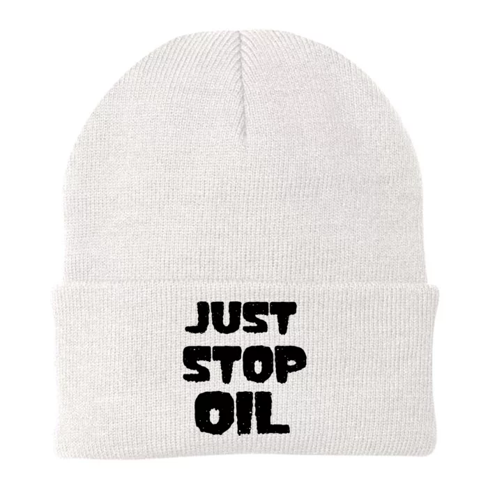 Just Stop Oil Knit Cap Winter Beanie