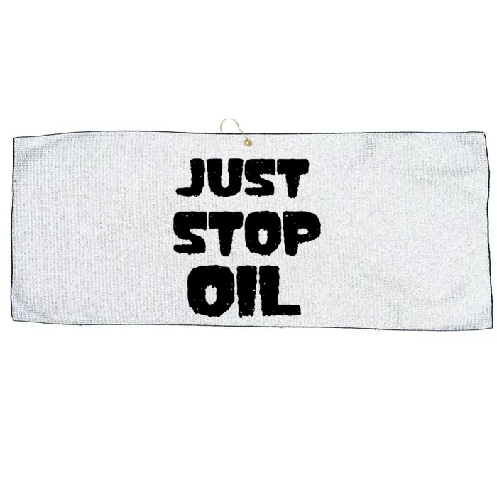 Just Stop Oil Large Microfiber Waffle Golf Towel