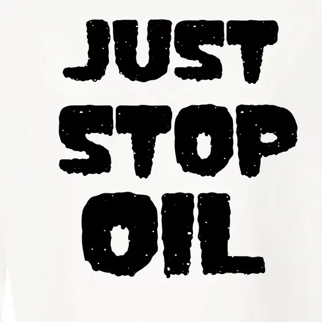 Just Stop Oil Cropped Pullover Crew