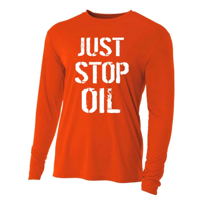 Just Stop Oil Climate Crisis Cooling Performance Long Sleeve Crew