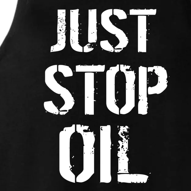 Just Stop Oil Climate Crisis Ladies Tri-Blend Wicking Tank