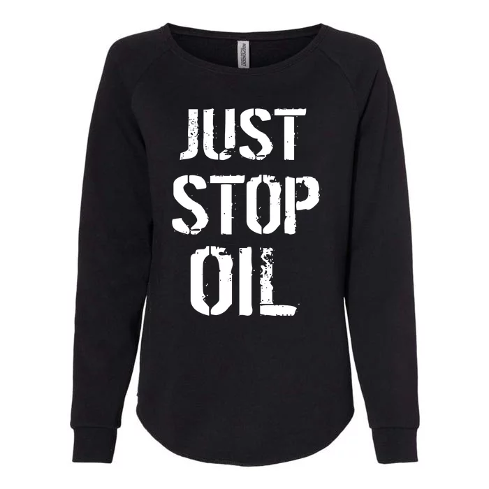 Just Stop Oil Climate Crisis Womens California Wash Sweatshirt