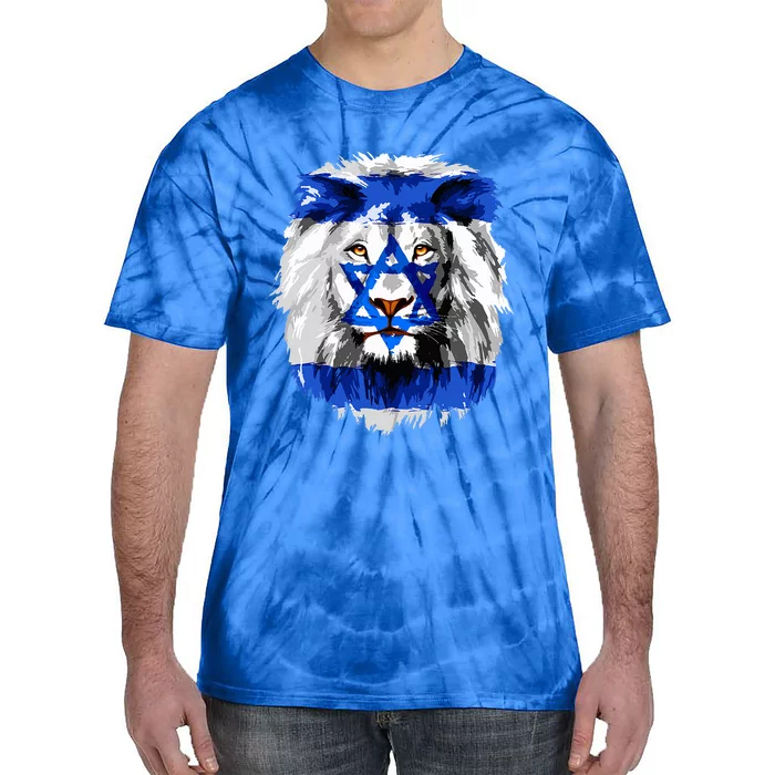 Jew Star Of David Lion Head Patriotic Jewish Flag Tie-Dye T-Shirt