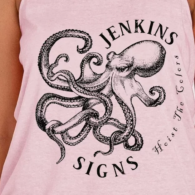 Jenkins Signs Octopus Premium Women's Knotted Racerback Tank