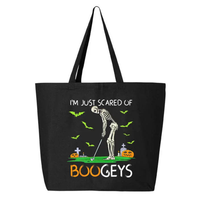 Just Scared Of Bogeys Skeleton Golf Halloween 25L Jumbo Tote