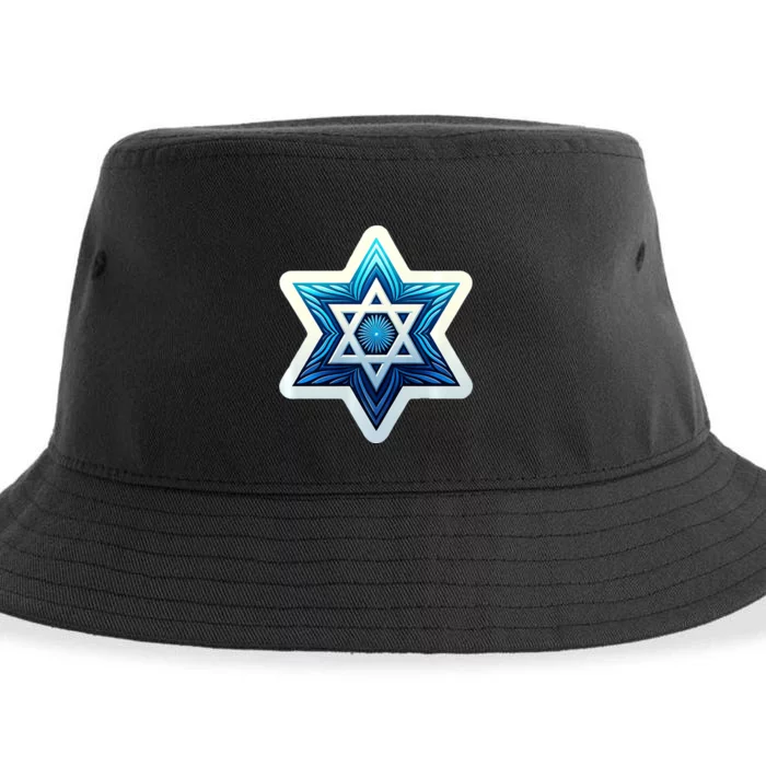 Jewish Star Of David Israel Religious Torah Hebrew Faith Sustainable Bucket Hat