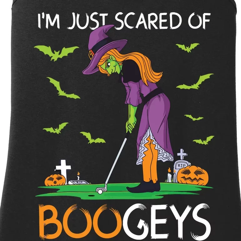 Just Scared Of Bogeys Witch Golf Halloween Ladies Essential Tank