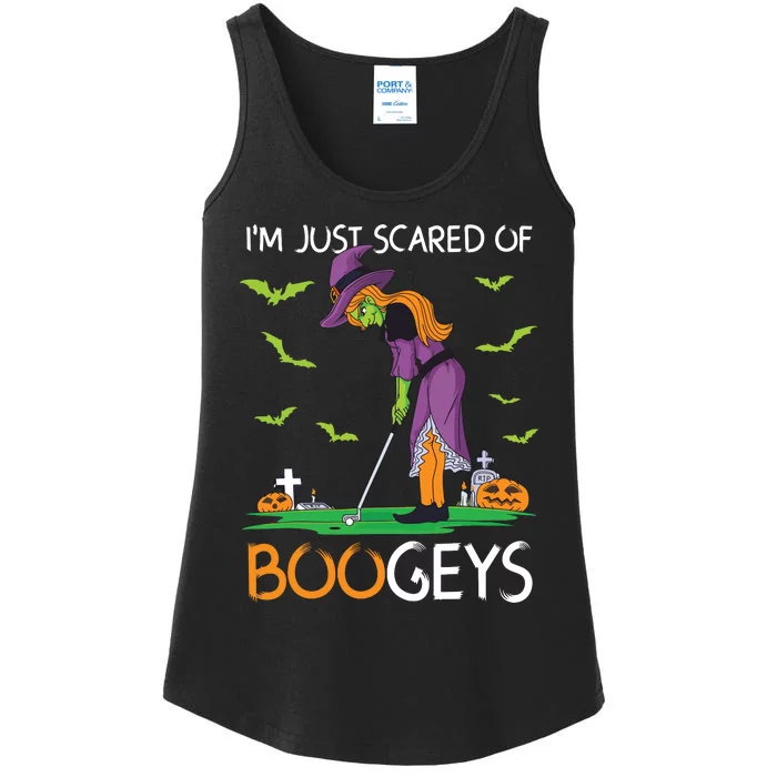 Just Scared Of Bogeys Witch Golf Halloween Ladies Essential Tank