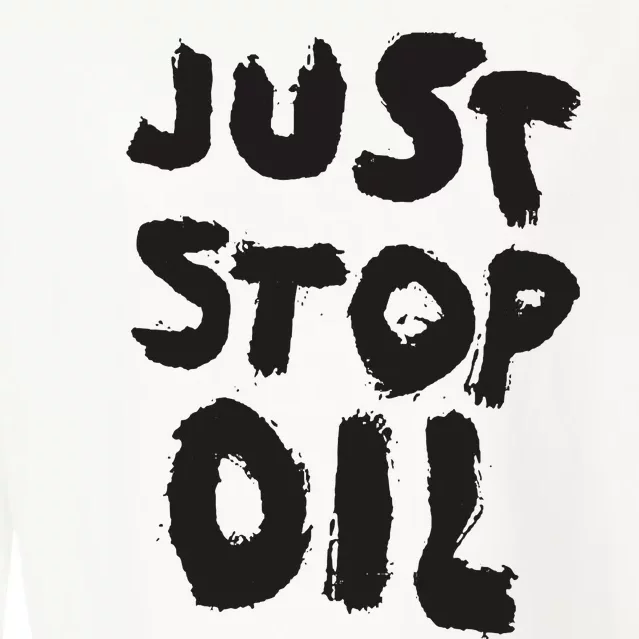 Just Stop Oil Save the Earth Just Stop Oil Cropped Pullover Crew