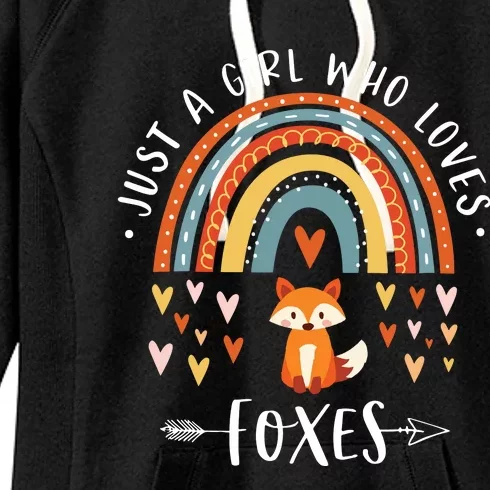 Japanese Style Painting Of The Fox, Tree And Sun Women's Fleece Hoodie