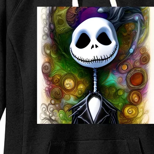 Jack Skellington Portrait Christmas Women's Fleece Hoodie