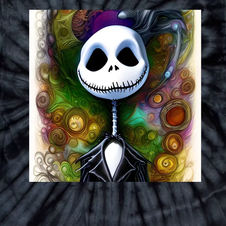 Jack Skellington Portrait Christmas Tie-Dye T-Shirt