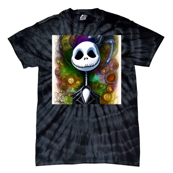 Jack Skellington Portrait Christmas Tie-Dye T-Shirt