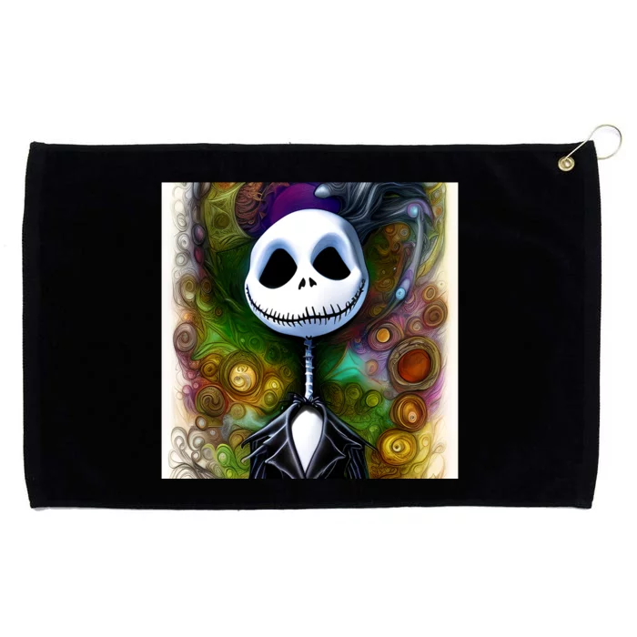 Jack Skellington Portrait Christmas Grommeted Golf Towel