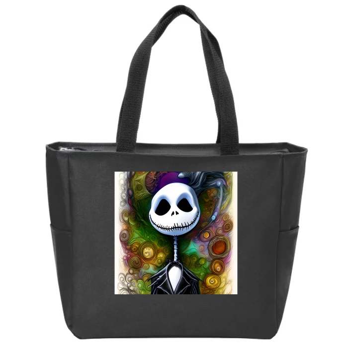 Jack Skellington Portrait Christmas Zip Tote Bag