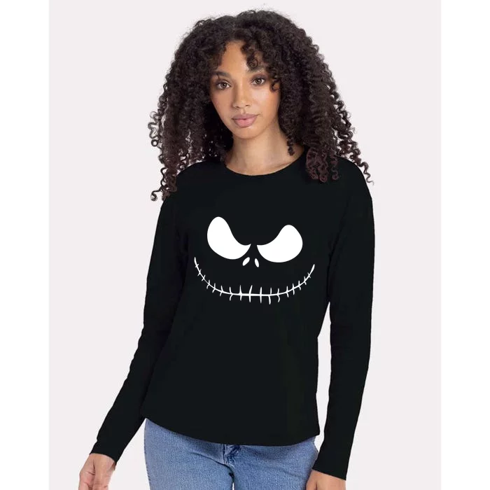 Jack Skellington Pumpkin Womens Cotton Relaxed Long Sleeve T-Shirt