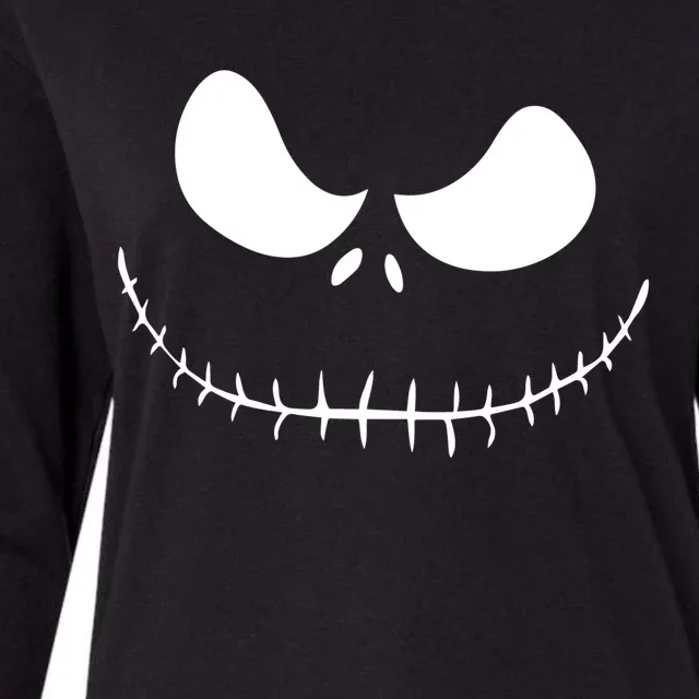 Jack Skellington Pumpkin Womens Cotton Relaxed Long Sleeve T-Shirt