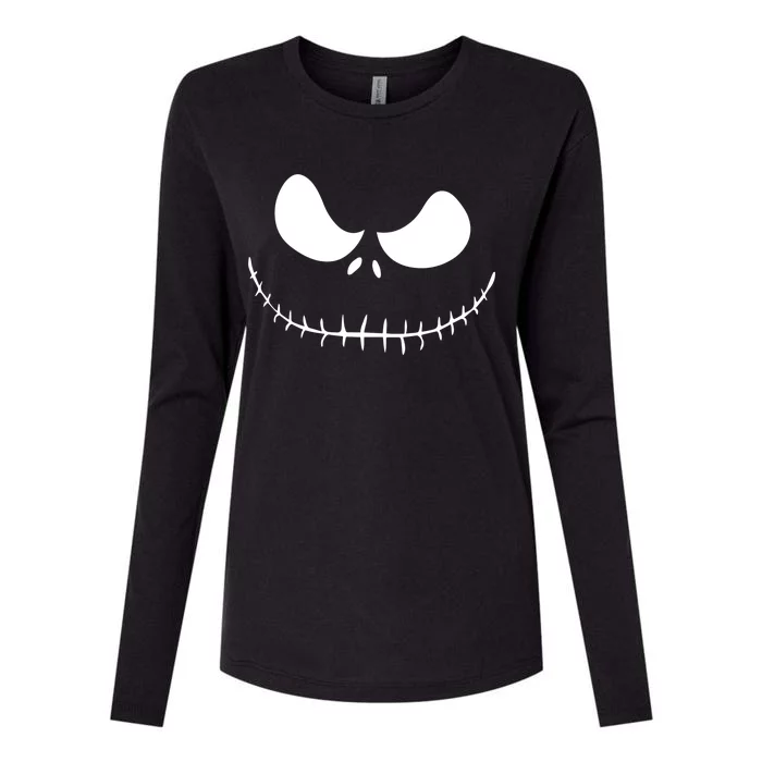 Jack Skellington Pumpkin Womens Cotton Relaxed Long Sleeve T-Shirt