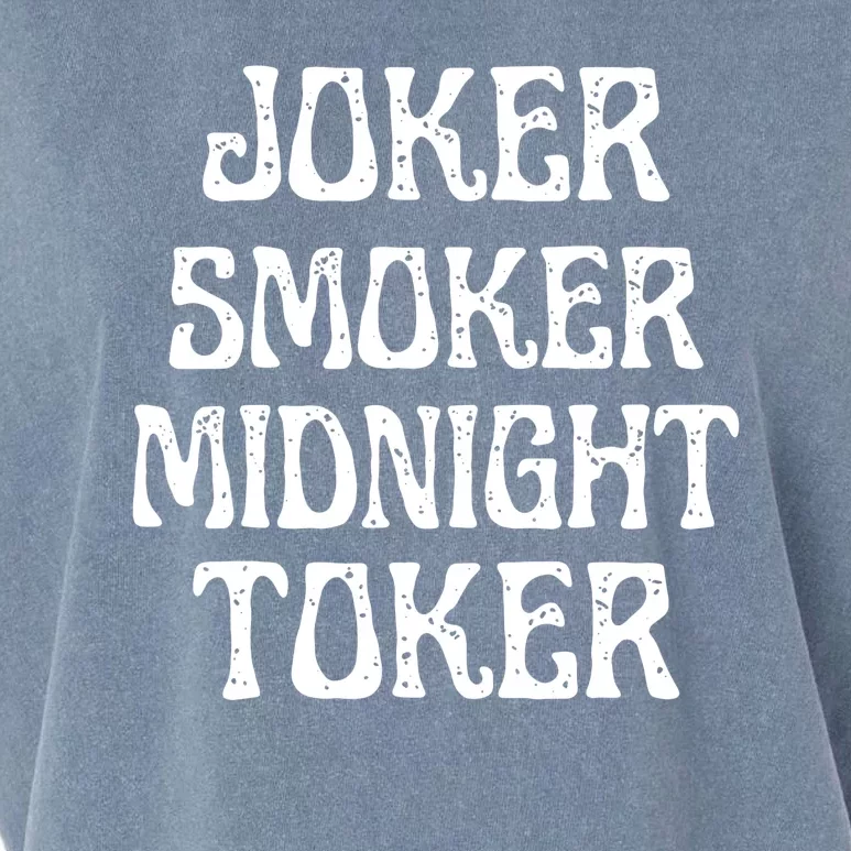 Joker Smoker Quote Midnight Toker Garment-Dyed Women's Muscle Tee