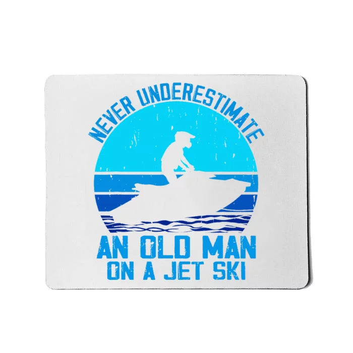 Jet Ski Rider And Driver Waves Riding Water Sport Grandpa Mousepad